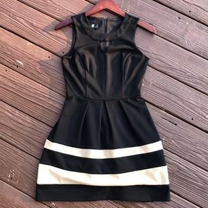 Black and Tan mid thigh dress